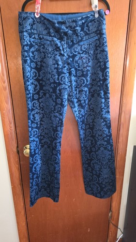 Cache blue velvet pants - cache,